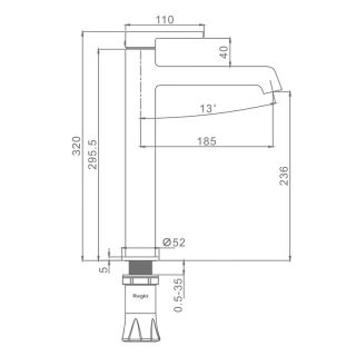 Смеситель для раковины Raglo R20.15.05 сатин